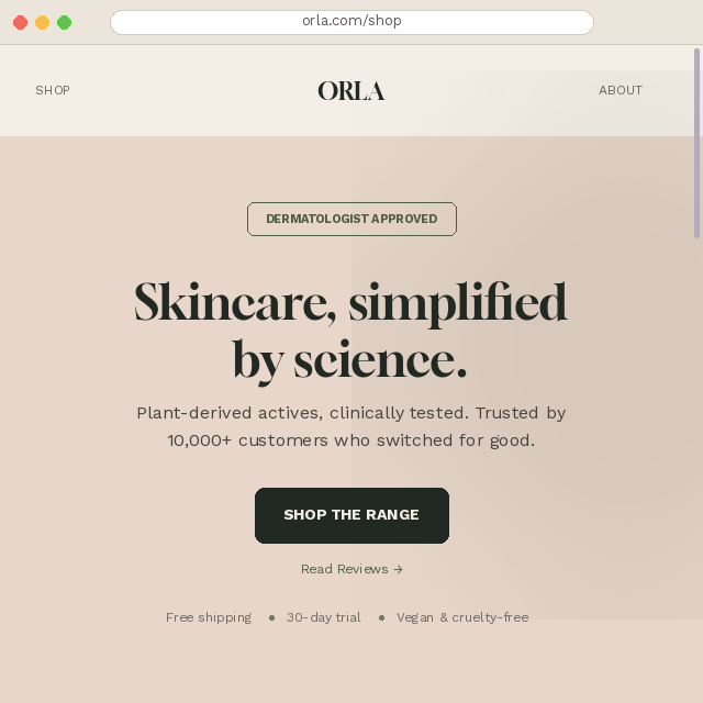 Example scrolling preview of a landing page built for a paid ad campaign